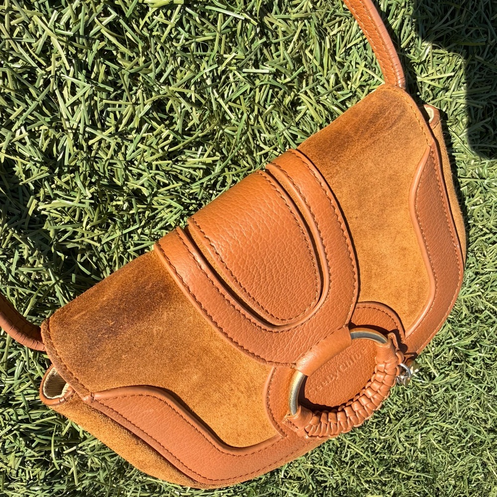 See By Chloe Small Brown Suede & Leather Crossbody Bag - Picture 4 of 13